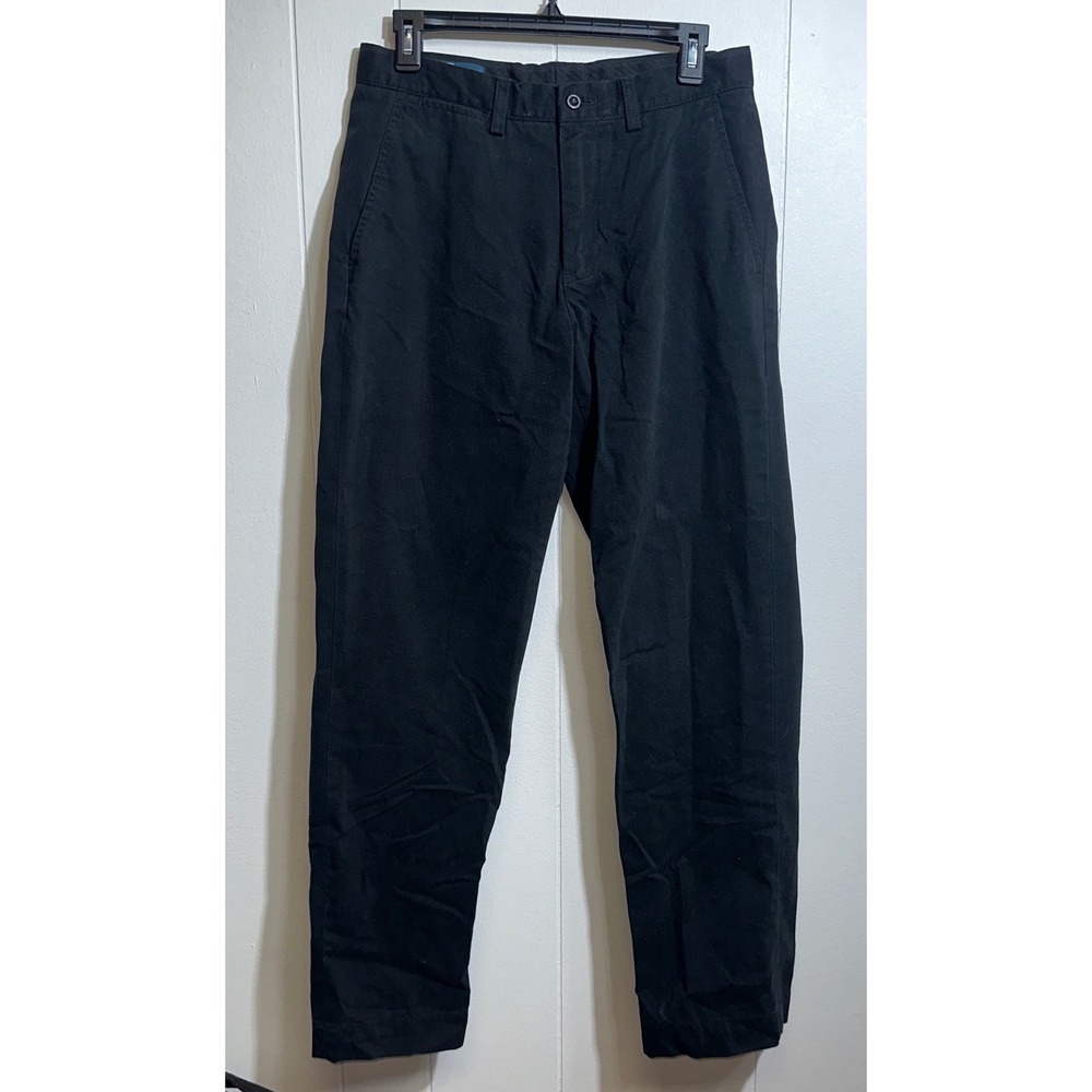 Polo Ralph Lauren Preston Pant Mens 30x32 Black Cotton Twill Chino Straight Leg
